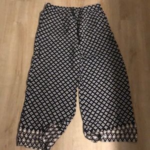 Floral wide-leg pants